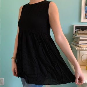 black babydoll tank tunic/dress // forever 21